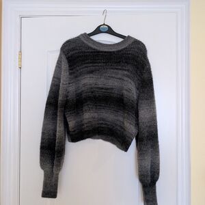 Women's Gray Nobo Cropped Sweater Xl